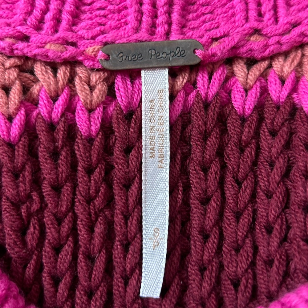 Free People Devon Stripe Crop Sweater In Nocolor size small - Picture 3 of 11